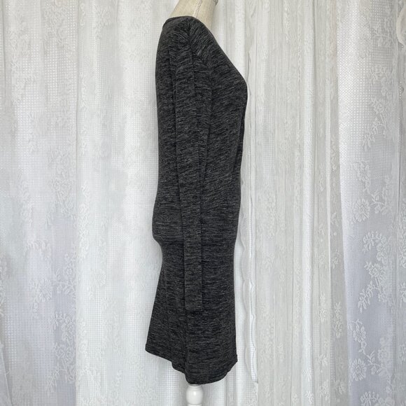 Isabel Marant Etoile Women's Dress 36/4 Gray Wilder Twist Front Long Sleeve Wool - Picture 3 of 8